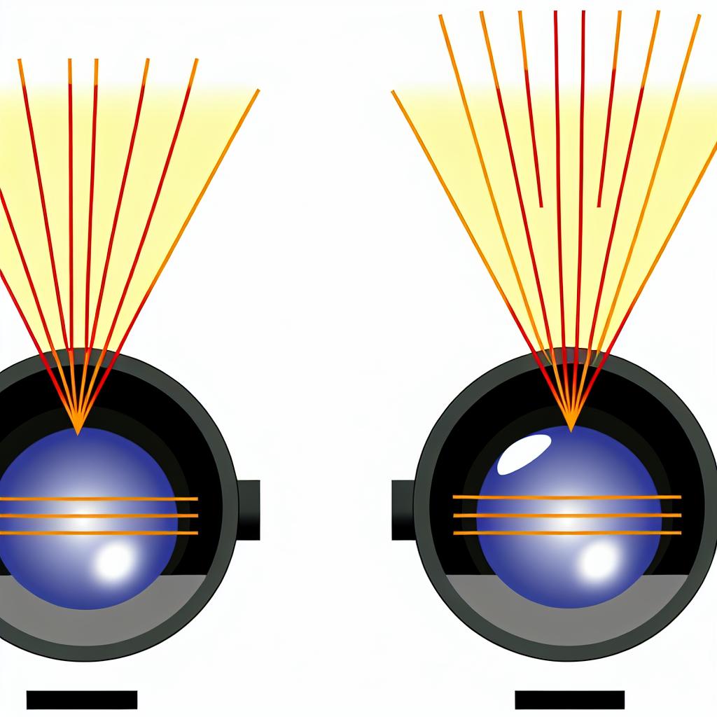 The difference between convex and concave lenses.